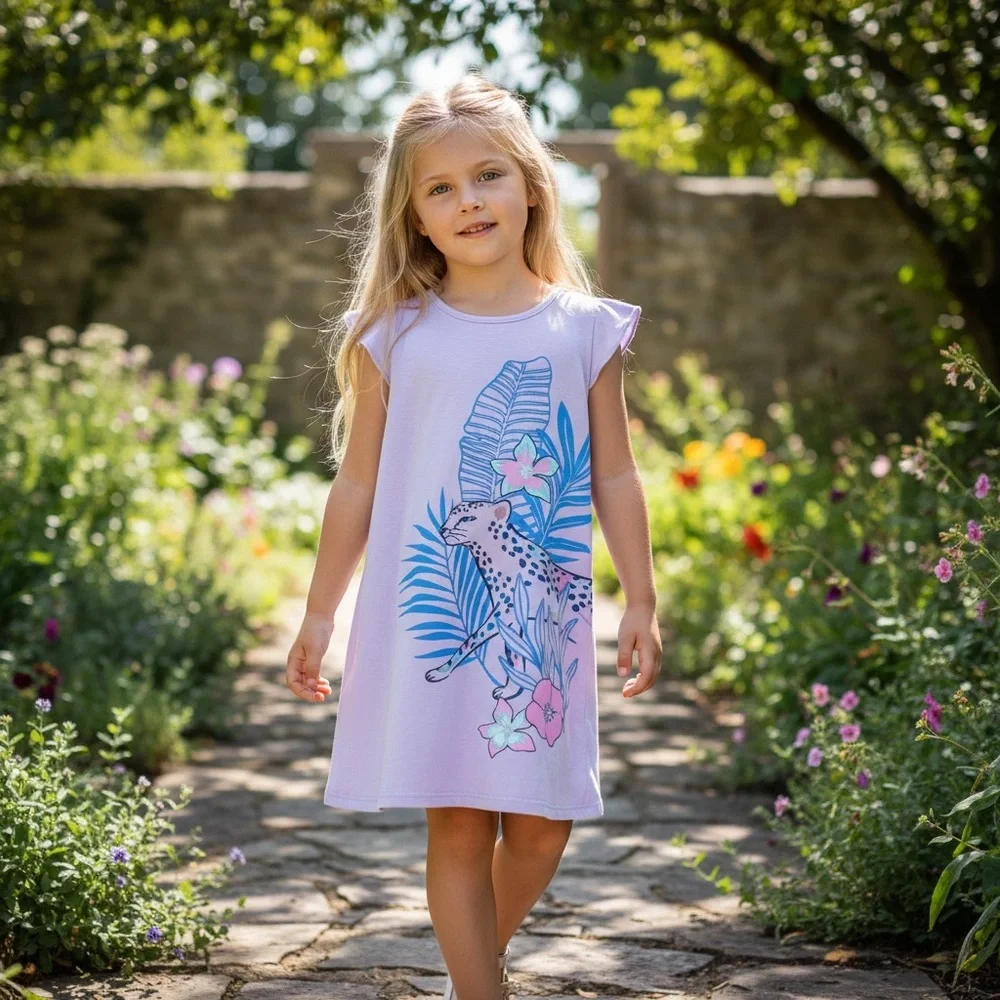 Wonder Nation Purple Kids Pajama Nightgown